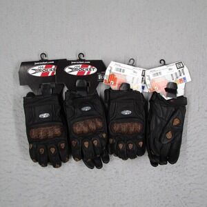 Joe Rocket Trixie Women Leather Motorcycle Gloves Black Leopard Bundle READ**
